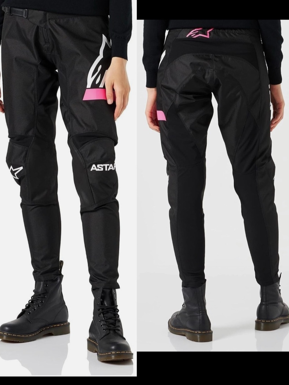Alpinestars Women’s Black & Pink Motocross Stella Fluid Chaser Pants Sz 30